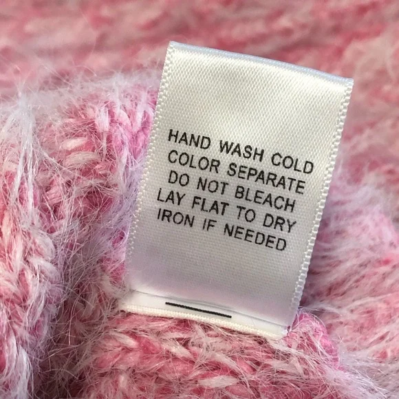 LELIS Collection Size Medium Pink Cable Knit Women's Sweater Long Sleeve. - Picture 5 of 8